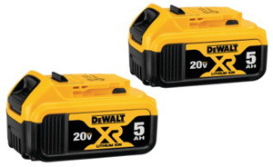 DEWALT DCB205 2 20V Max XR Li Ion 5.0ah Battery   ...