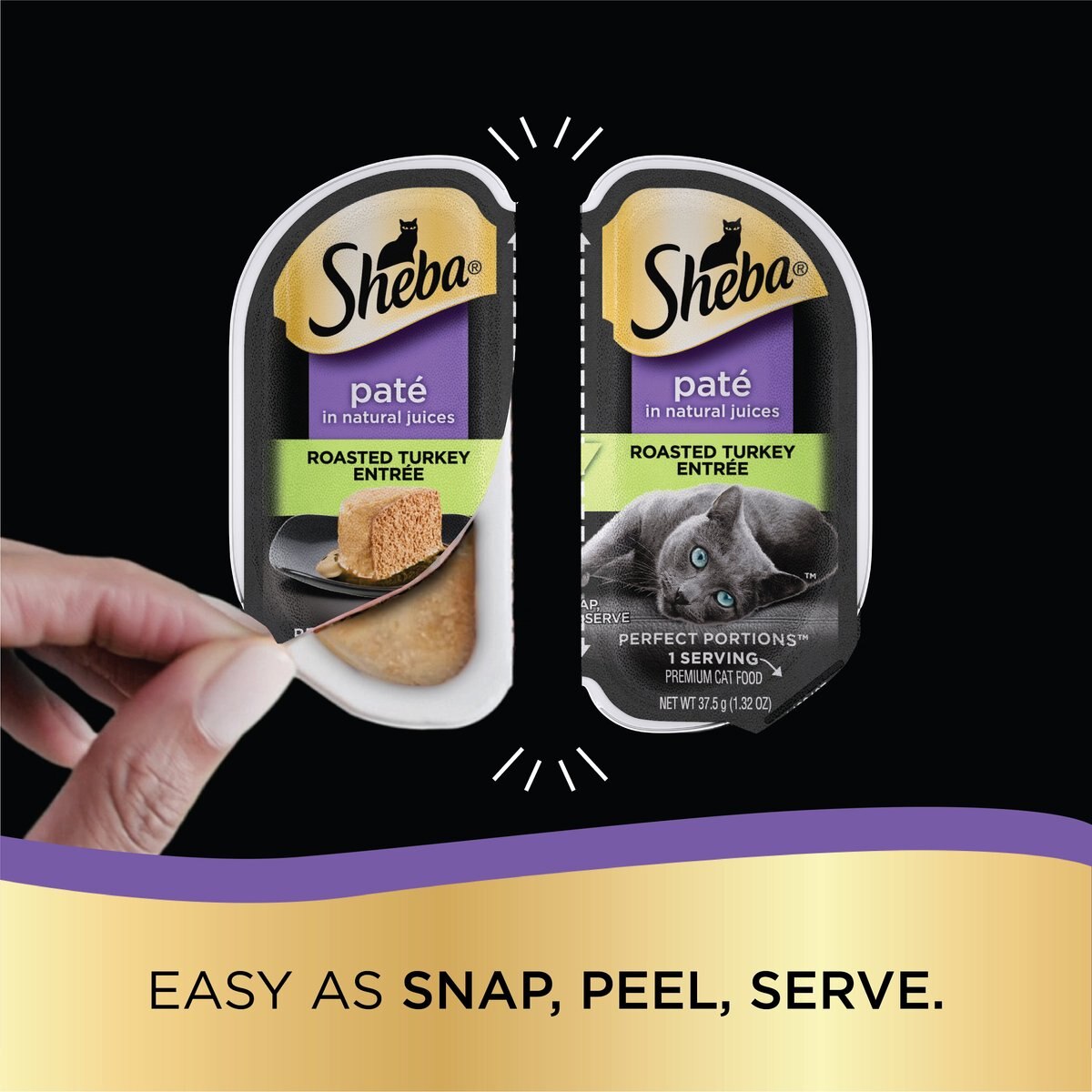 Sheba Perfect Portions Grain-Free Roasted Turkey Entree Cat Food Trays