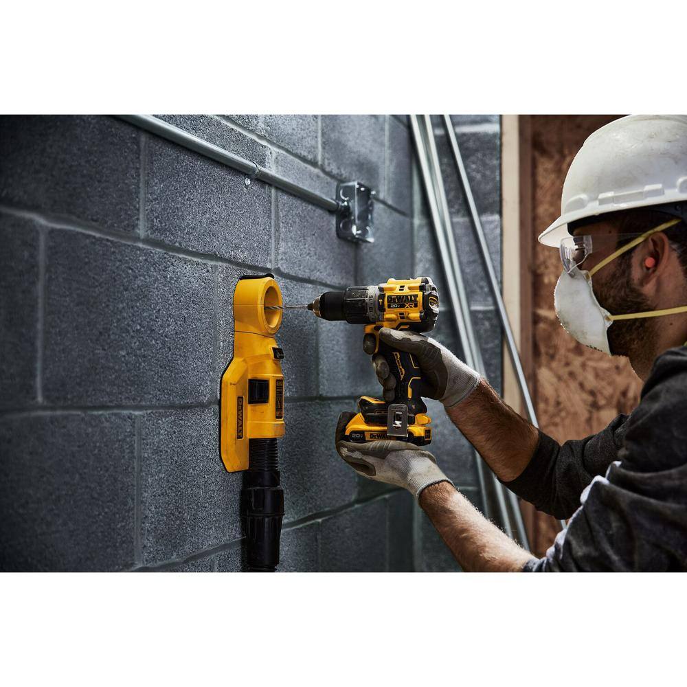 DW 20V Lithium-Ion Cordless Brushless Compact 12 in. Hammer Drill Kit with (2) 2.0Ah Batteries and Charger DCD805D2