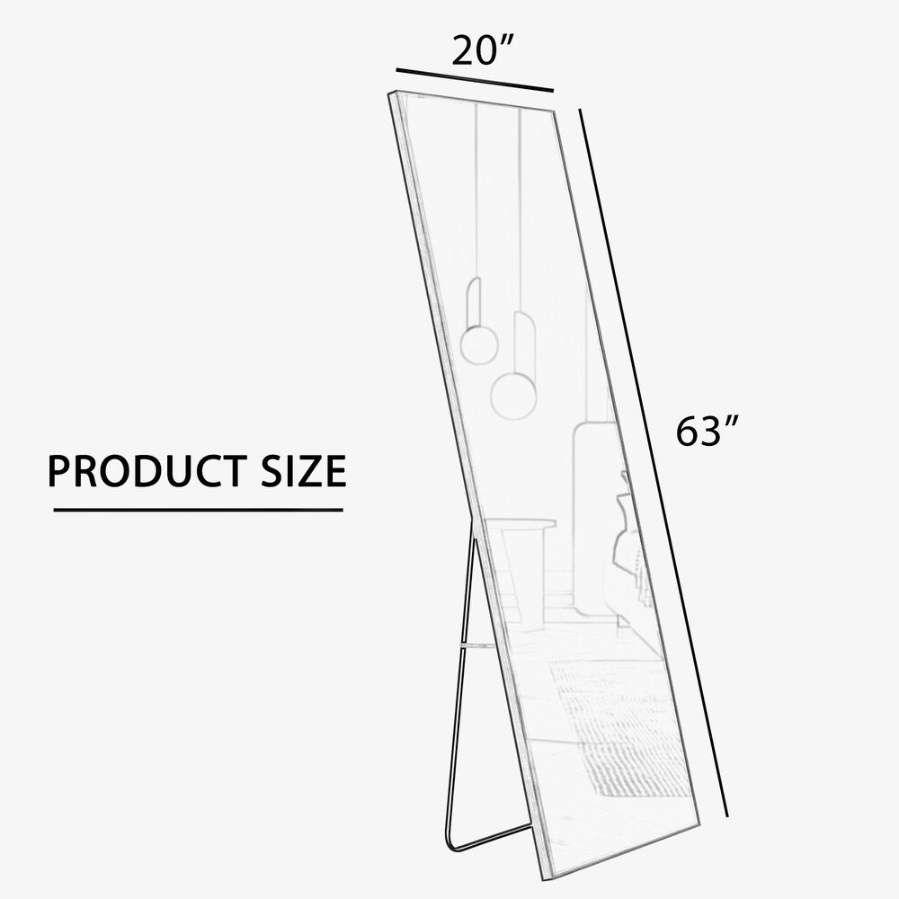 Aluminium alloy Metal Frame Wall Mounted Full Body Mirror Golden 63\