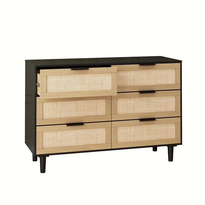 6 drawers Rattan dresser Rattan Drawer