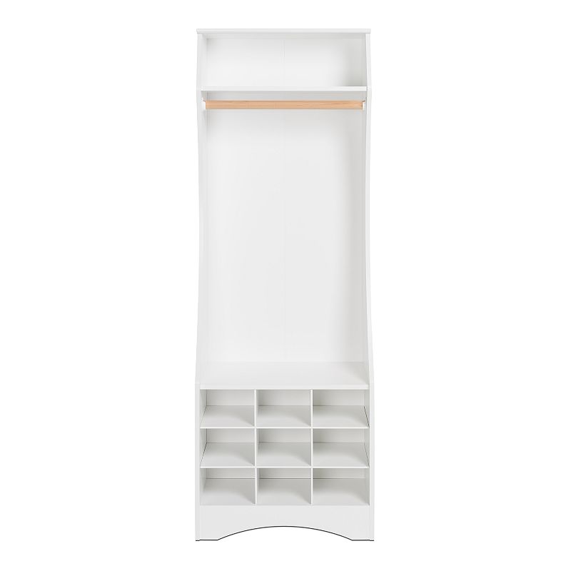 Prepac White Compact Wardrobe with Shoe Storage