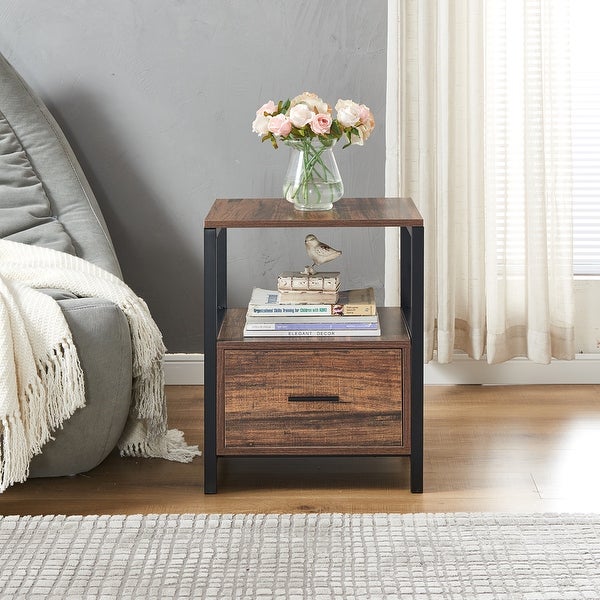 22'' Tall Frame End Table with Drawer