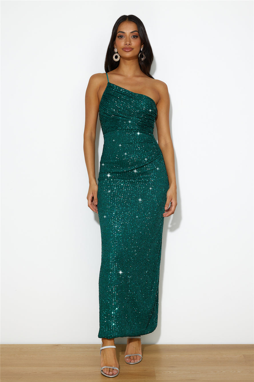 Super Stars Maxi Dress Emerald Green