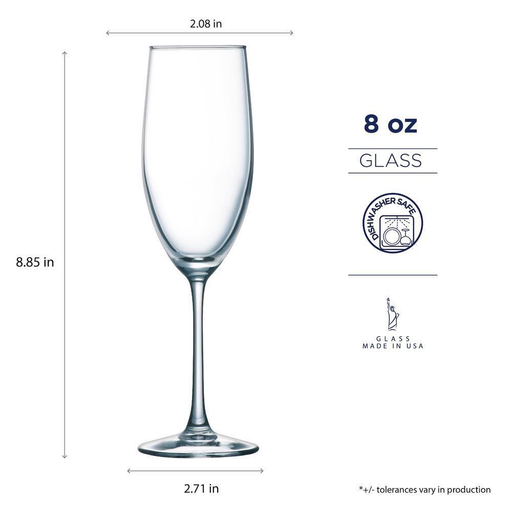 StyleWell 8 oz. Glass Champagne Flutes (Set of 4) P7785