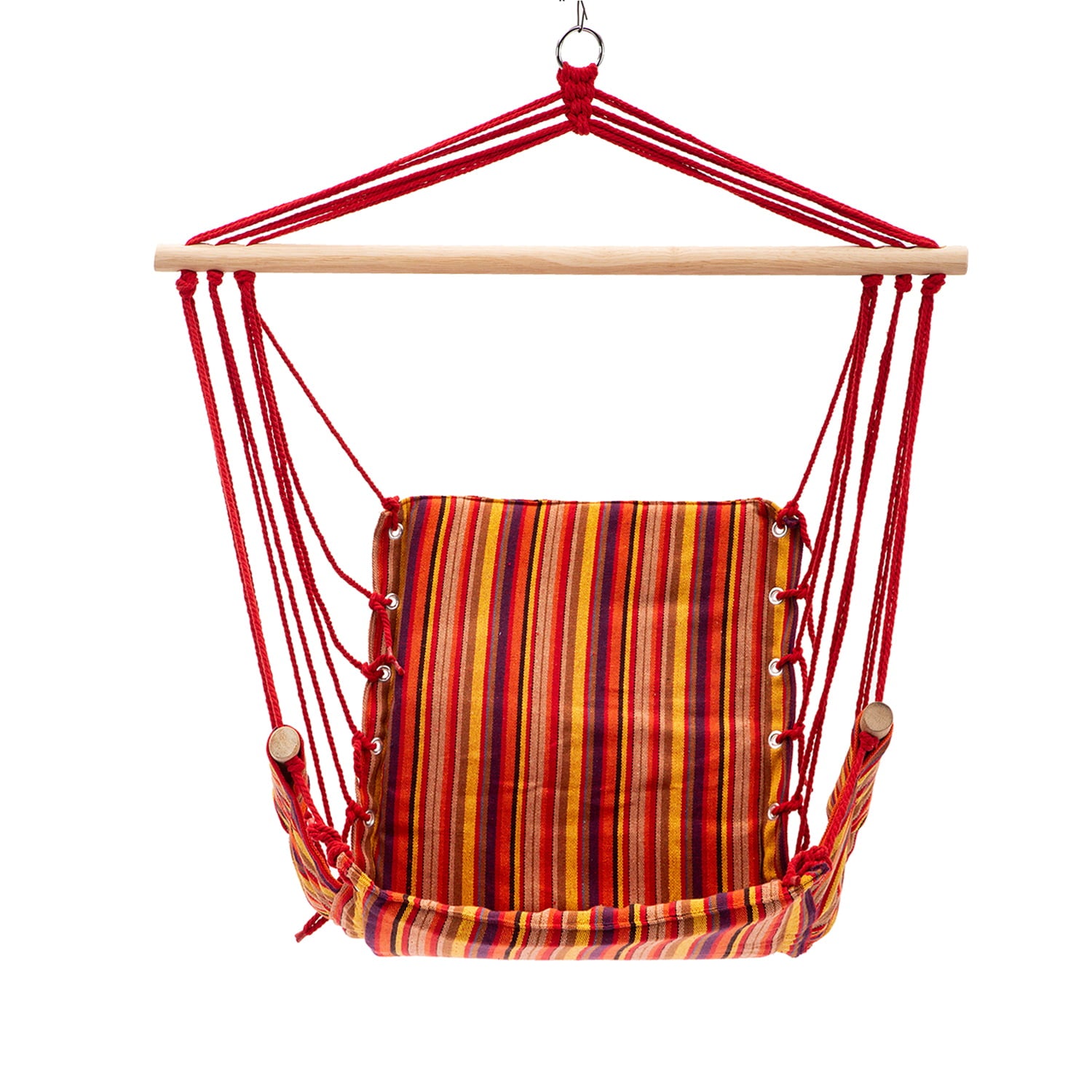 Best Patio Swing Seat Hammock Hanging Rope Chair Red Stripe