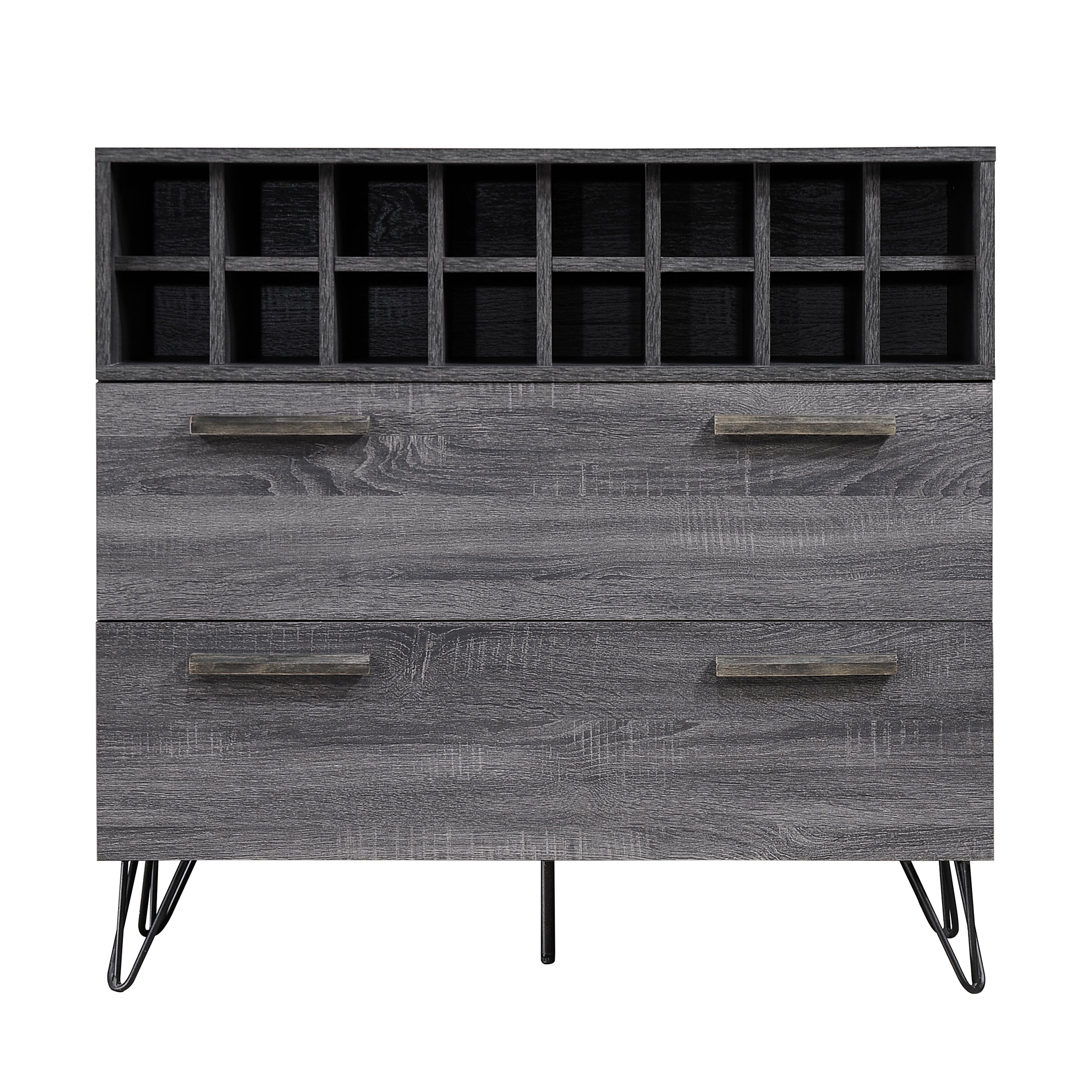 Annabelle Mid Century Modern Wine Rack Bar Cabinet