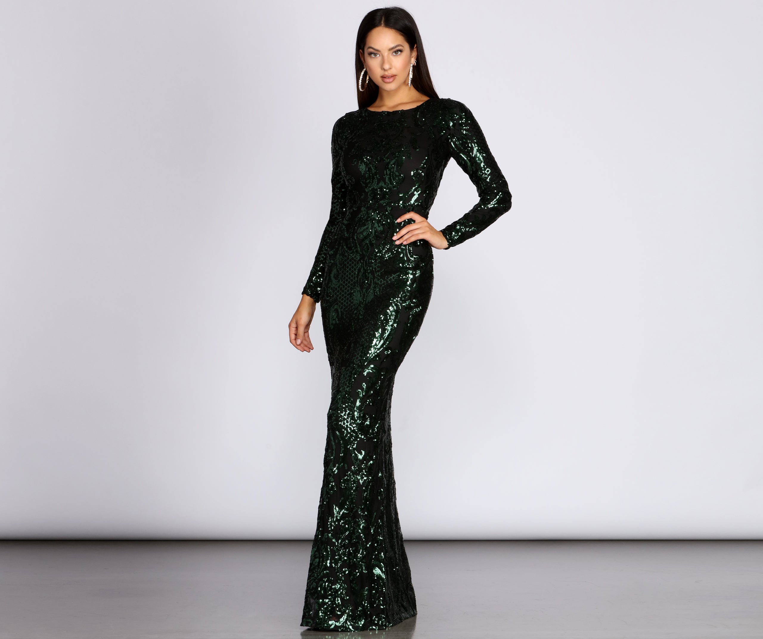 Dalia Sequin Long Dress