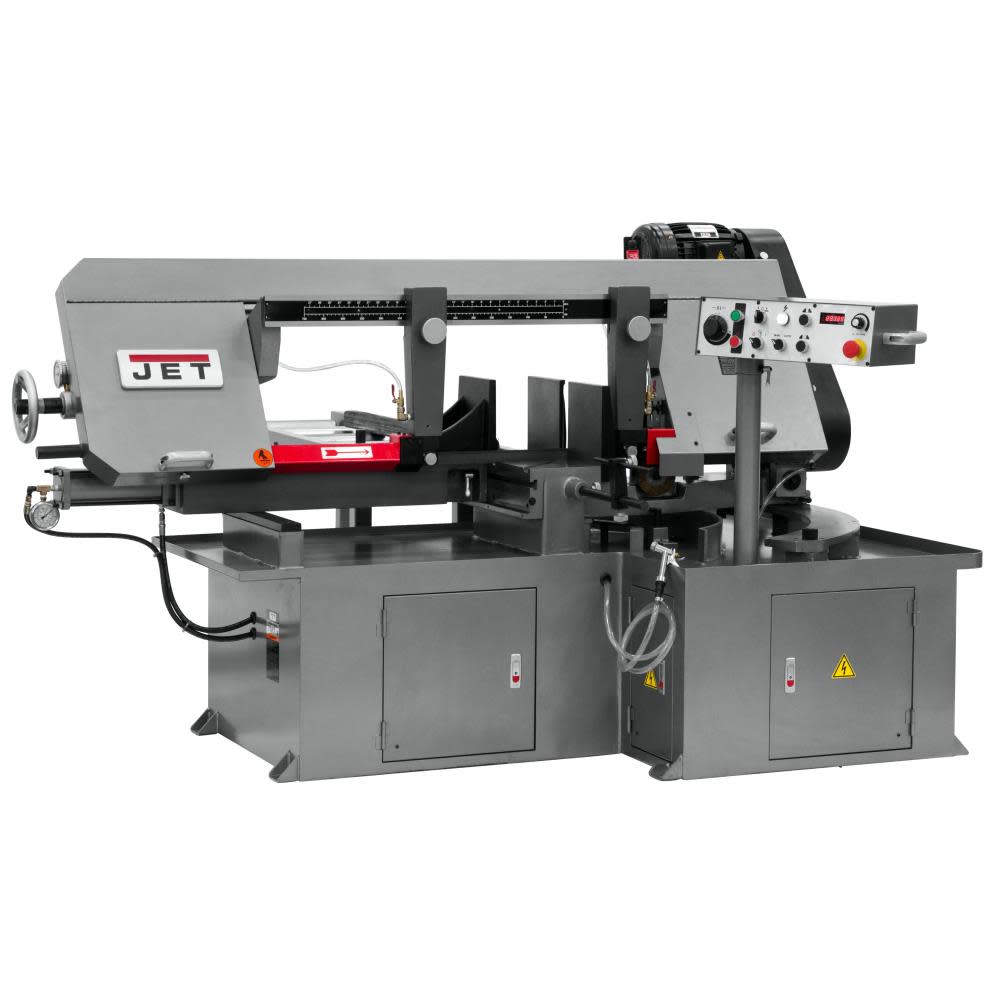 Semi-Automatic Dual Mitering Bandsaw 3HP 230V， 3-PH