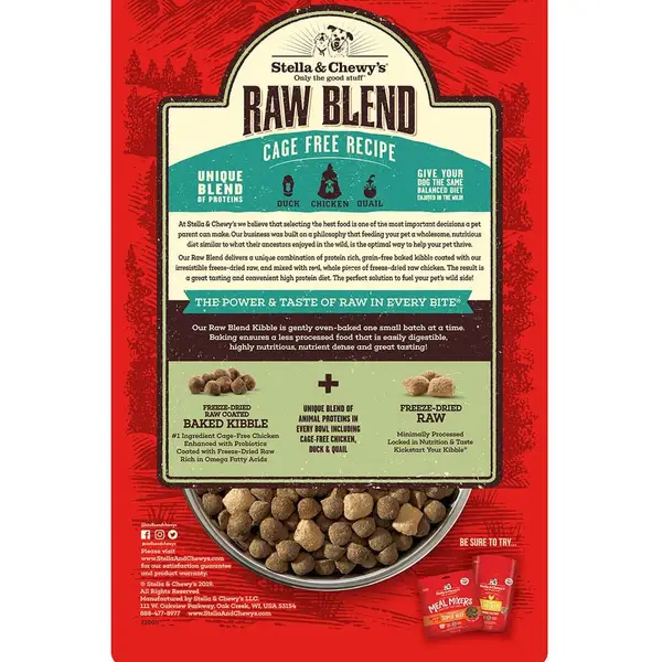 Stella and Chewy's 22 lb Raw Blend Cage Free Chicken Dry Dog Food