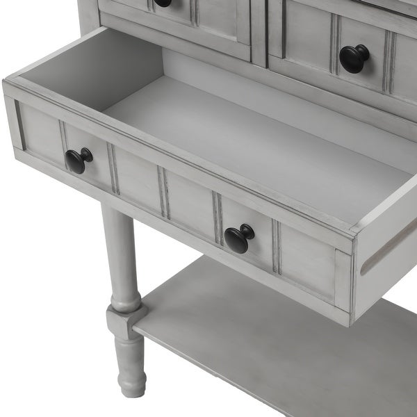 Console Table with Three Storage Drawers