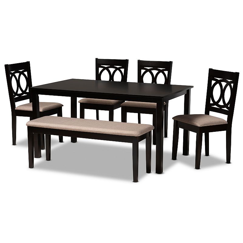 Baxton Studio Bennett Dining Table 6-piece Set