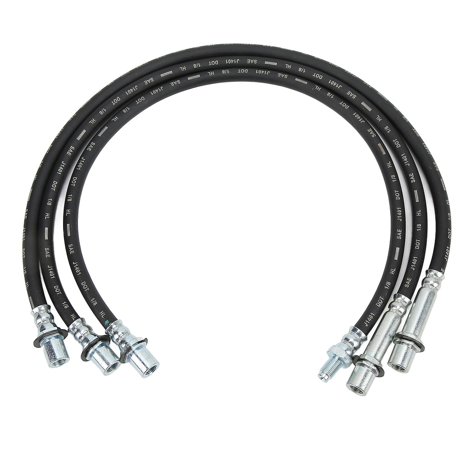 3pcs Extended Brake Line Kit Rear Front Rubber Replacement For Hilux Ln106r Ln46 Rn46 Yn65r