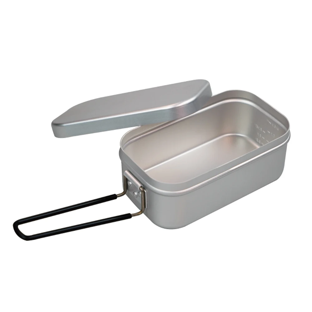 Wholesale Lunch Box Style Aluminum Mess Tin For Outdoor Camping Hiking Hunting Outdoor Lunch Box With Handle