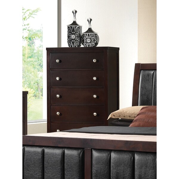 Teste Cappuccino 2-piece Panel Bedroom Set with Chest - - 35210067