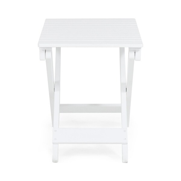 23 in. W x 18 in. H Foldable Outdoor Folding Acacia Wooden Side Table