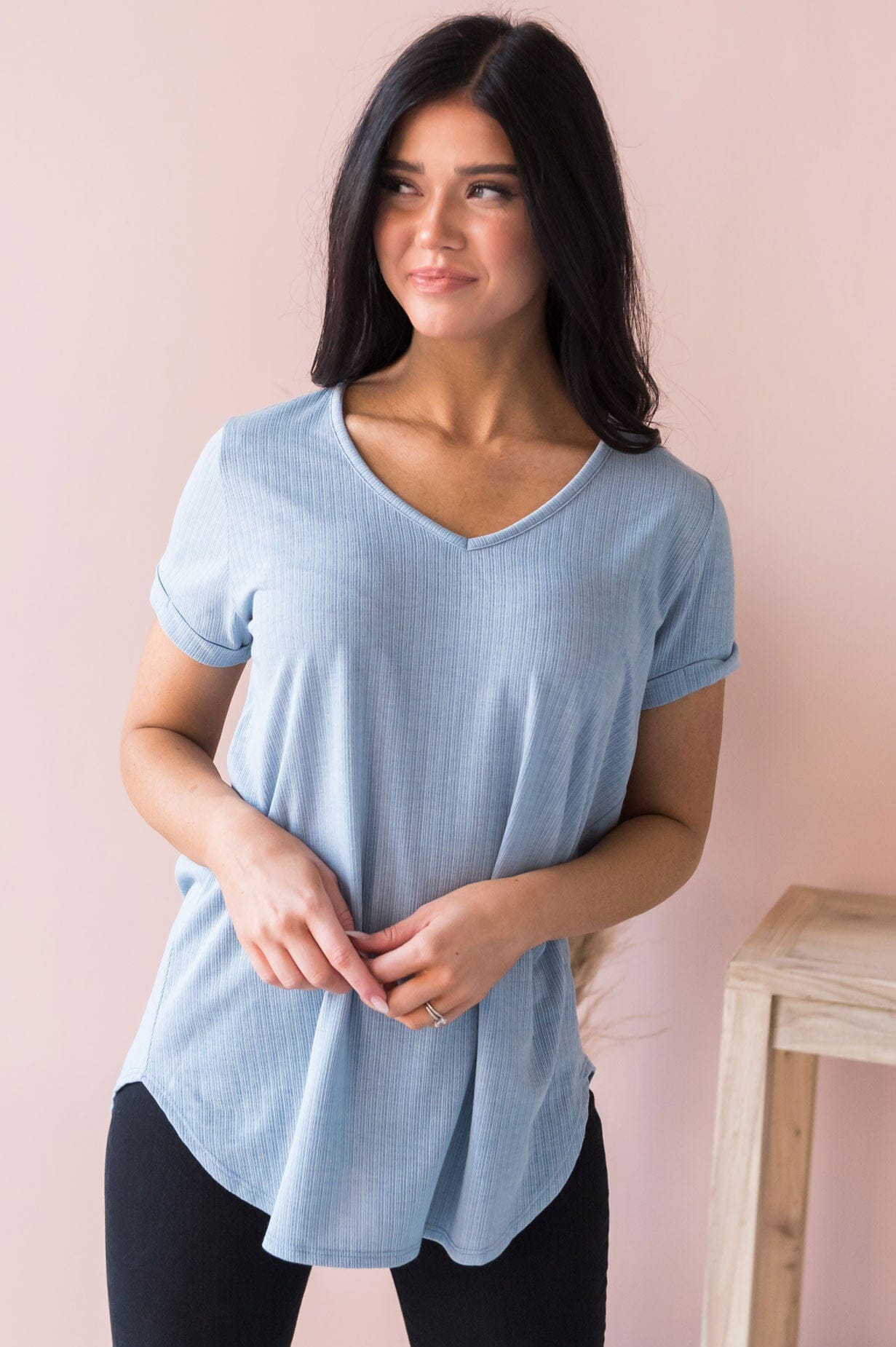 Your Favorite Ribbed Modest Tee