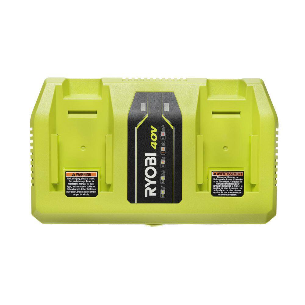 RYOBI 40-Volt Lithium Ion Dual Port Rapid Charger OP409A