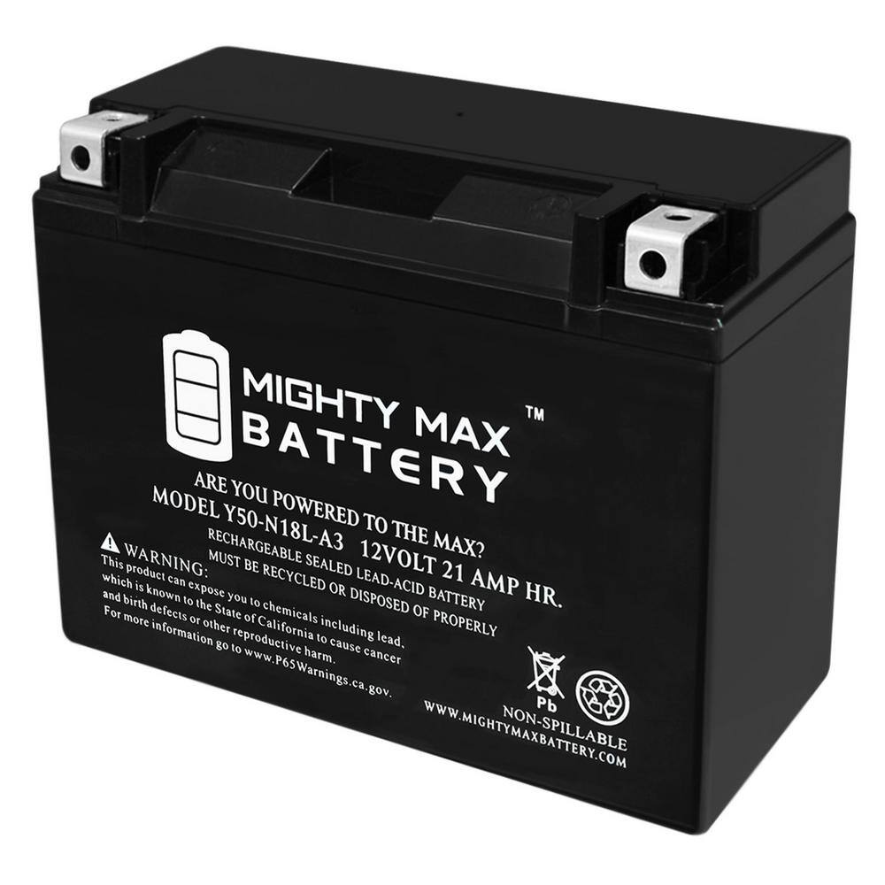 MIGHTY MAX BATTERY 12-Volt 21 AH 350 CCA Rechargeable Sealed Lead Acid (SLA) AGM Battery Y50-N18L-A3