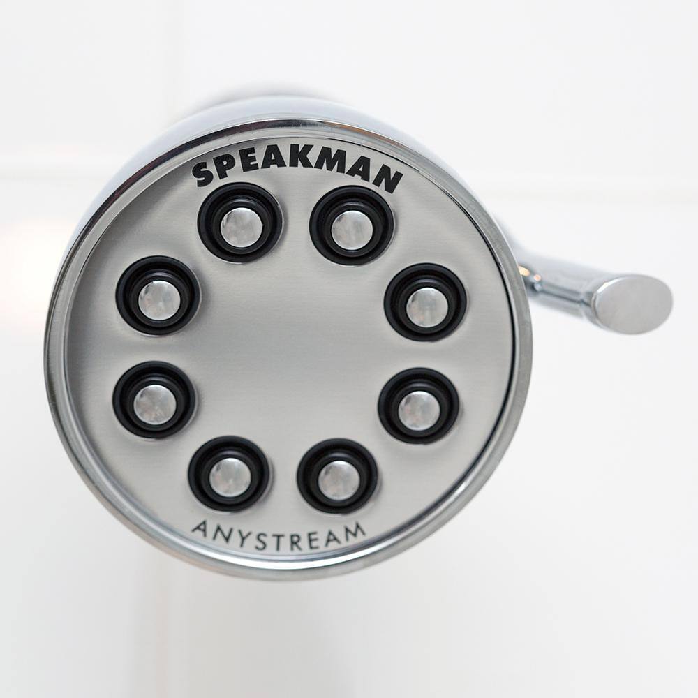 Speakman 3-Spray 3.6 in. Single Wall Mount Fixed Adjustable Shower Head in Polished Chrome S-2251