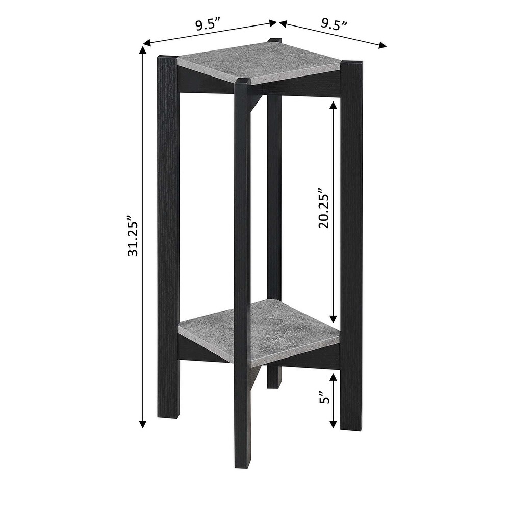 Convenience Concepts Planters   Potts Deluxe Square 2 Tier Plant Stand