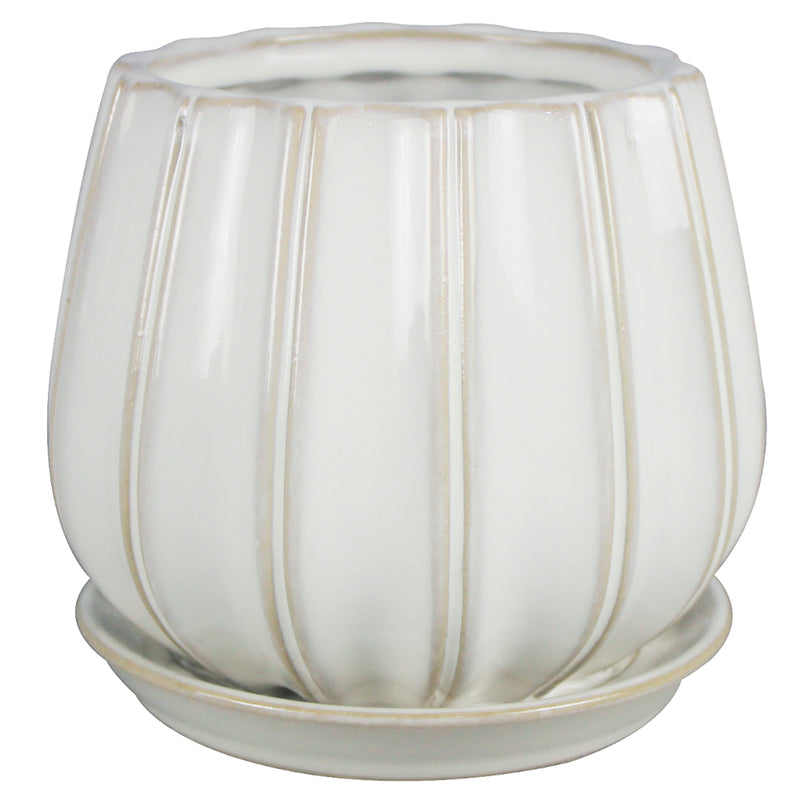 PLANTER CONTOUR WHITE 8