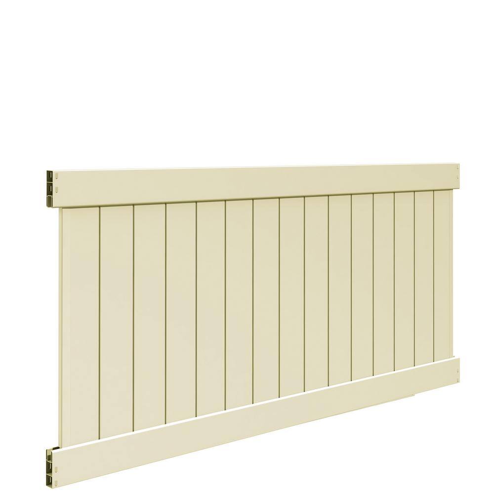 Veranda Linden 4 ft. H x 8 ft. W Sand Vinyl Privacy Fence Panel Kit 73014720