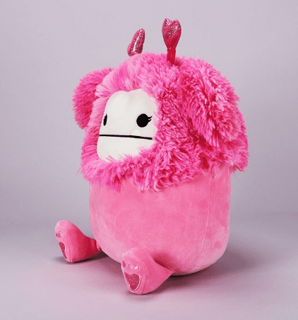 Squishmallows Official Kellytoys - Caparinne The Hot Pink Bigfoot， Valentine's Day 12 Inch Plush