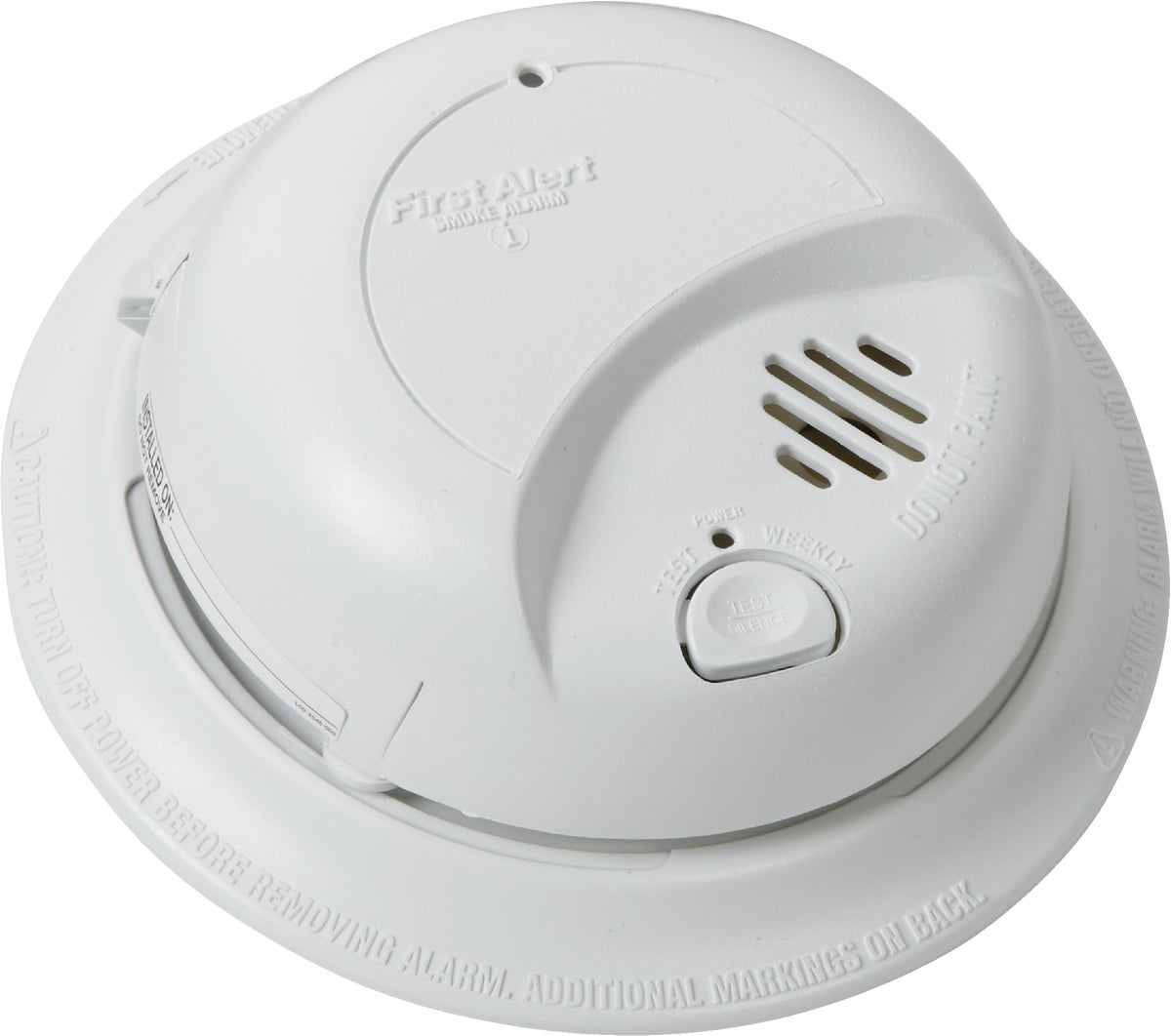 First Alert Ionization Sensor AC DC Smoke Alarm White