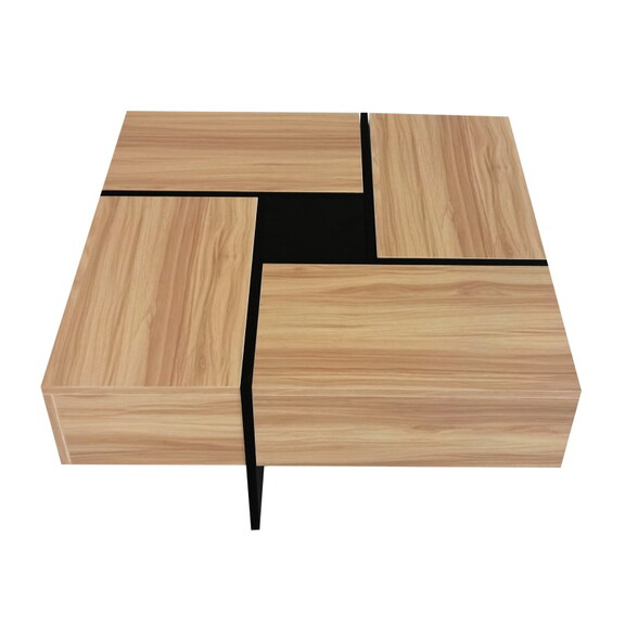 ON TREND Unique Design Coffee Table with 4 Hidden ...