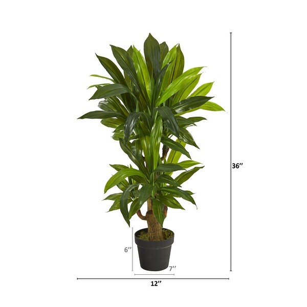 3' Corn Stalk Dracaena Artificial Plant (Real Touch)