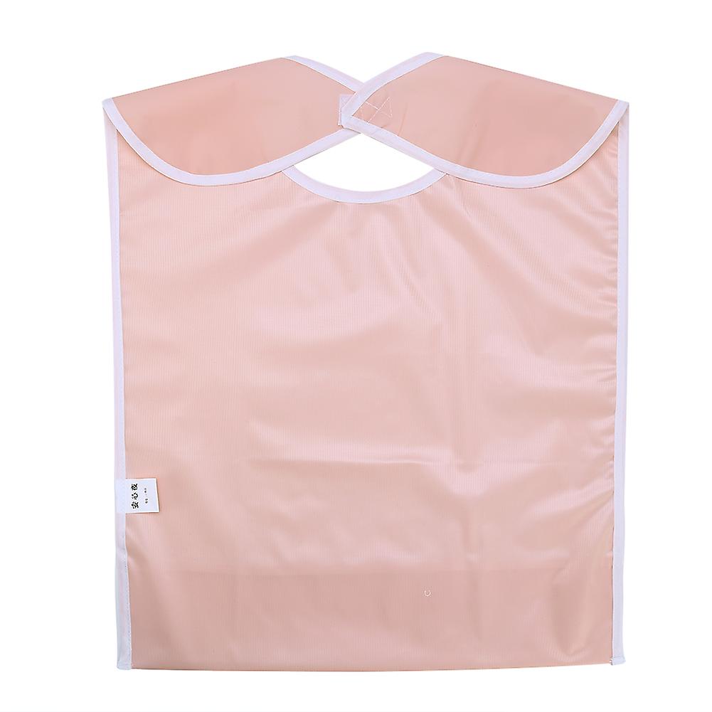 Waterproof Adult Elder Mealtime Bib Clothes Clothing Protector Dining Aid (orange Pink)