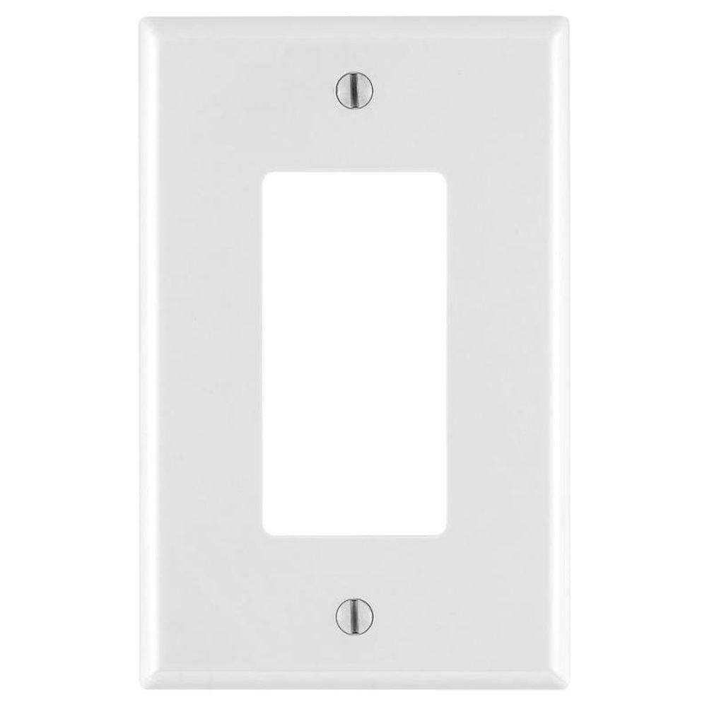 Leviton Decora 1-Gang Midway Nylon Wall Plate - White R62-0PJ26-00W