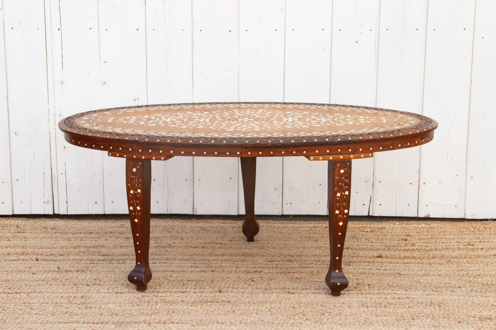 Mid Century Anglo Indian Inlay Coffee Table   Eclectic   Coffee And Accent Tables   by De cor  Houzz