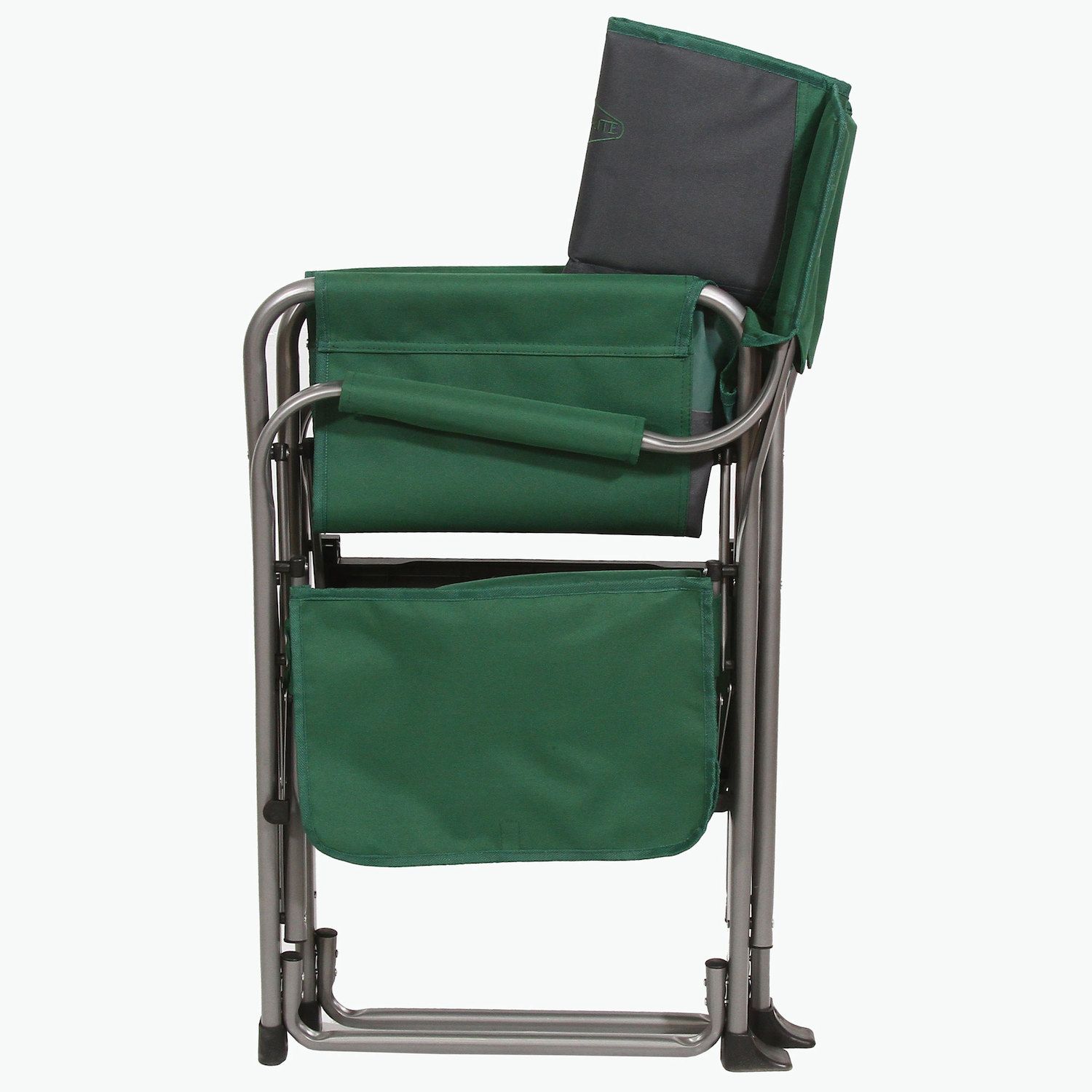 Kamp-Rite Portable Director's Chair with Cooler， Cup Holder， and Side Table， Green