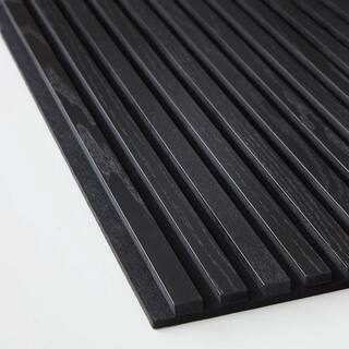 Ejoy 12.6 in. x 106 in. x 0.8 in. Acoustic Vinyl Wall Cladding Siding Board in Emboss Black Color (Set of 2-Piece) VinylCladding_LACP_022_EmbossBlack