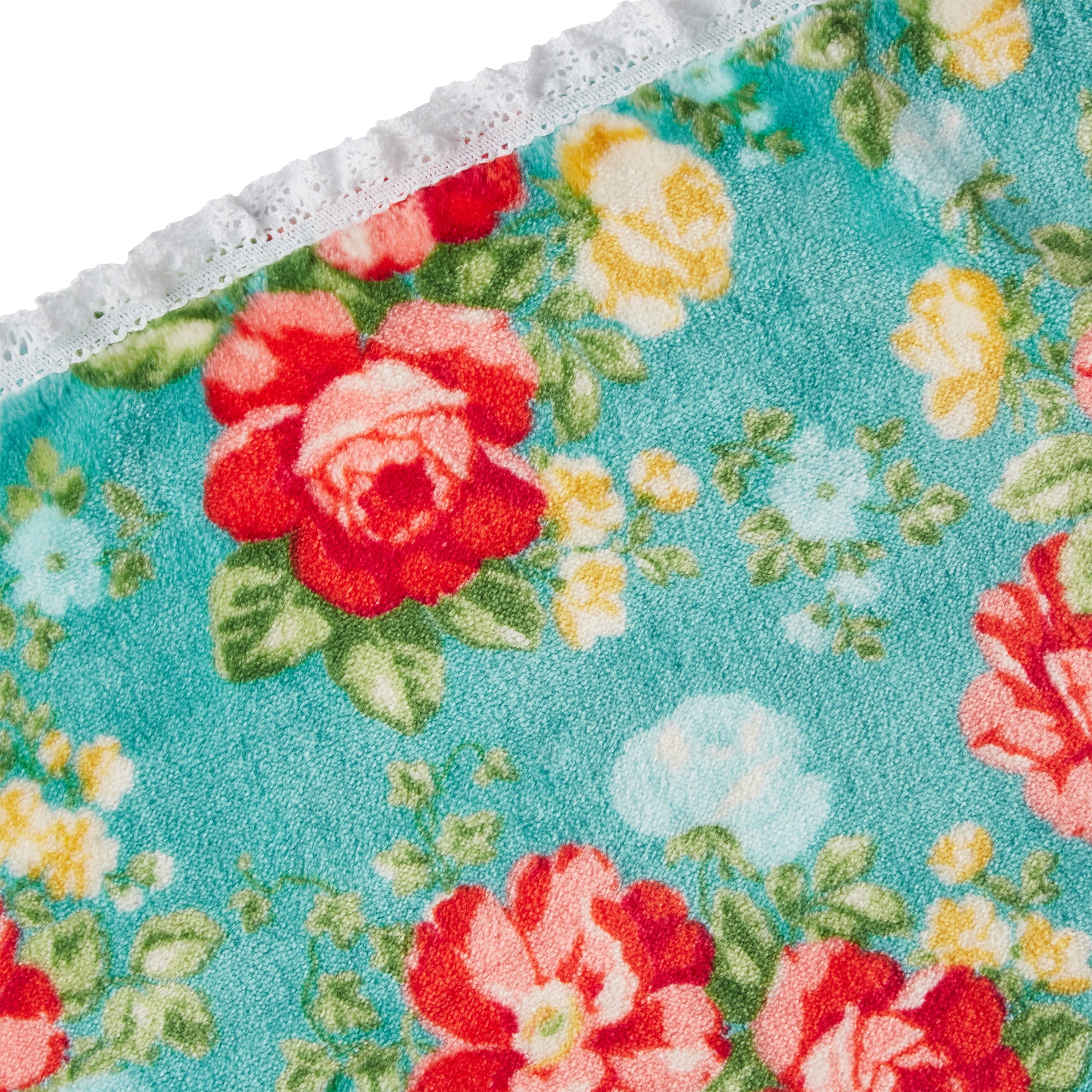 The Pioneer Woman Vintage Floral Polyester Plush Throw， 50