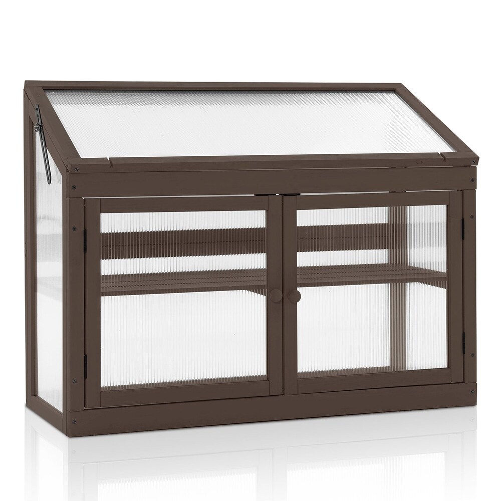MCombo 2 Tier Cold Frame Greenhouse  Solid Wood 0160