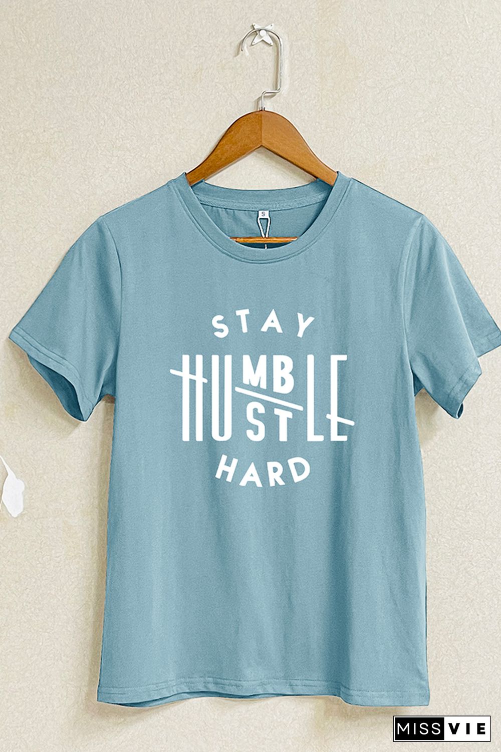 Stay Humble Hustle Hard Short Sleeve Graphic Tee Wholesale