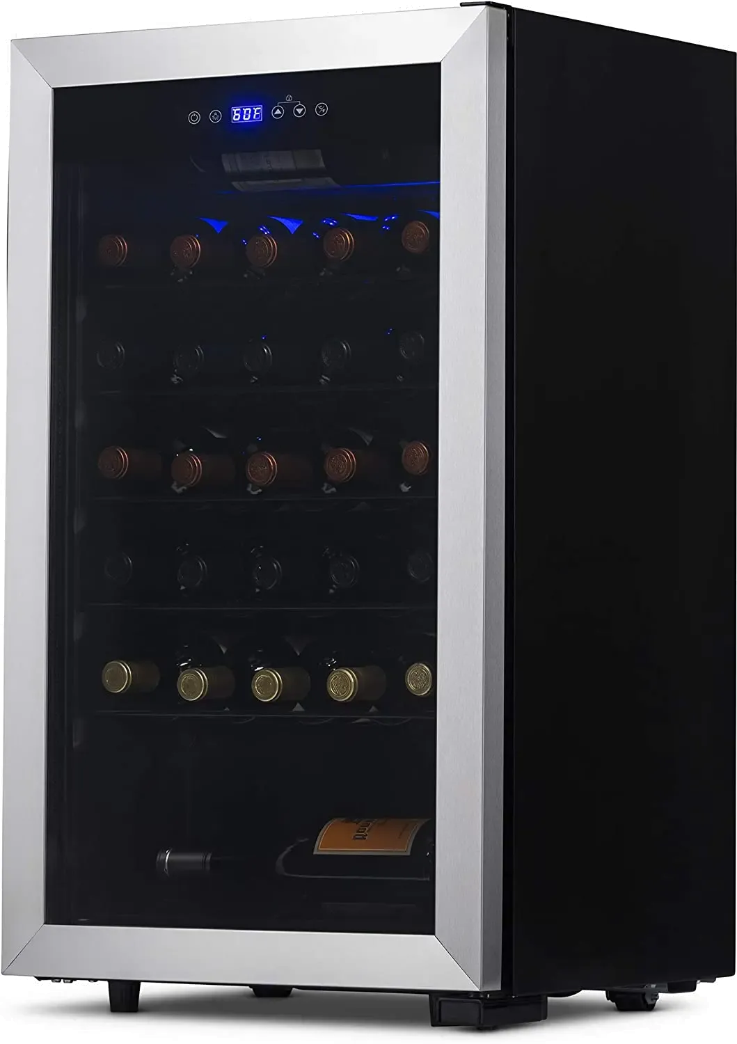 NewAir 33 Bottle Freestanding Compressor Wine Fridge - Stainless Steel