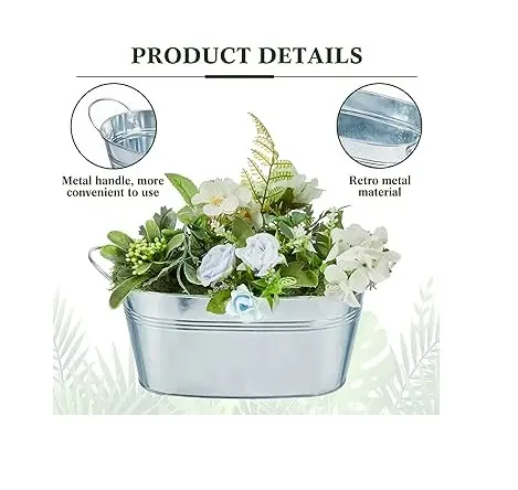 Gardening Supplies Flower Pot Home   Garden Decorative Brass Metal Galvanized Planter Indoor Outdoor At Cheapest Price