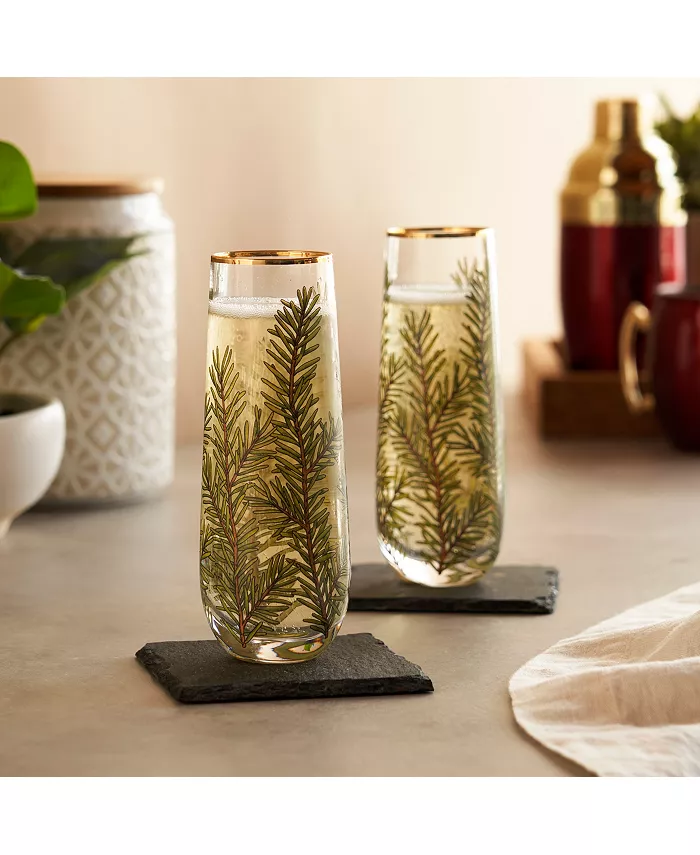 Twine Woodland Stemless Champagne Glasses Set of 2