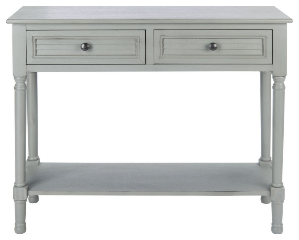 Piper 2 Drawer Console Table Distressed Grey   Modern   Console Tables   by Virgil Stanis Design  Houzz