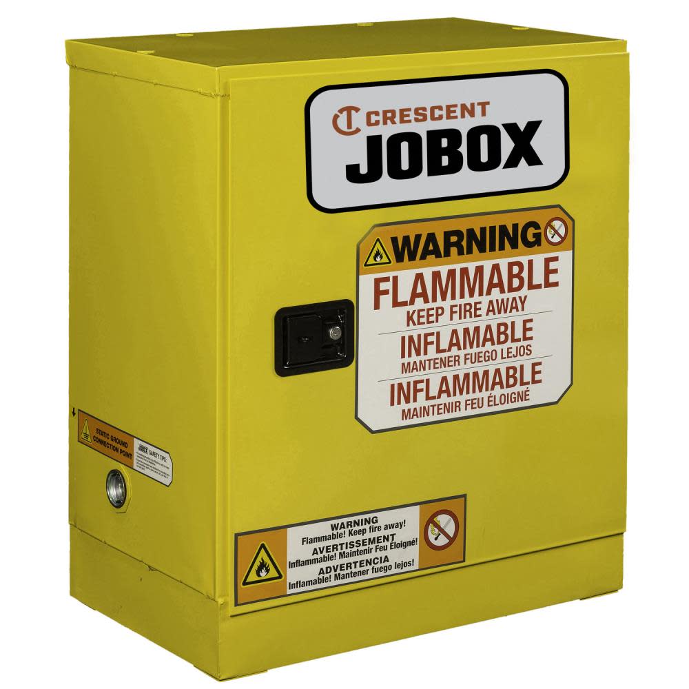 12 Gallon Flammable Manual Close Safety Cabinet - Yellow