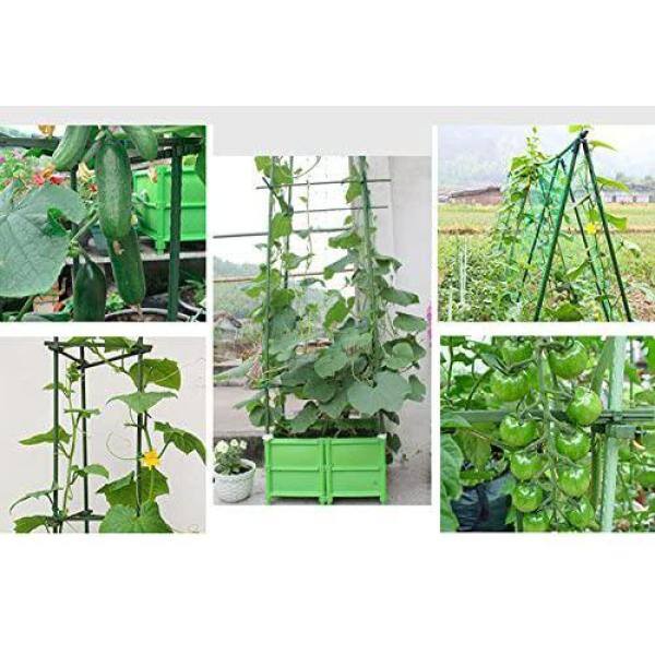 Ecostake 58 in. Dia x 36 in. H Sturdy Steel Garden Stakes Plastic Coated Plant Stakes for Climbing Plants (20-Packs) PCSS583520G