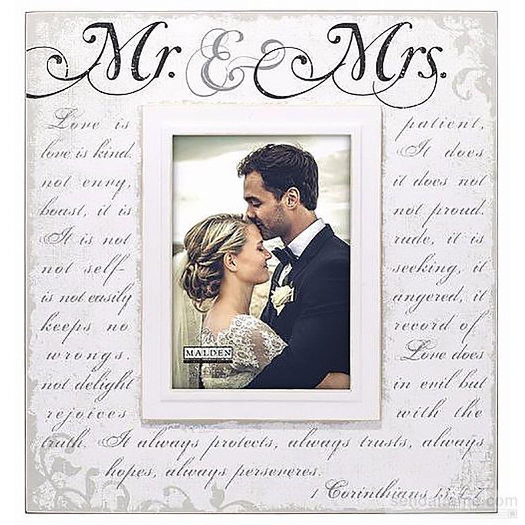 Malden  Mr. and Mrs. Corinthian Script Frame