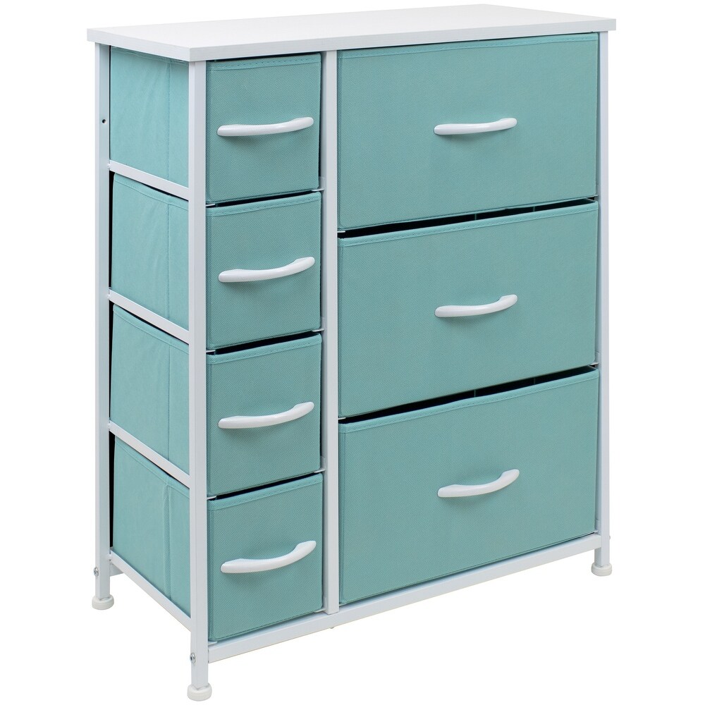 Dresser w/ 7 Drawers  Furniture Storage   Chest Tower for Bedroom