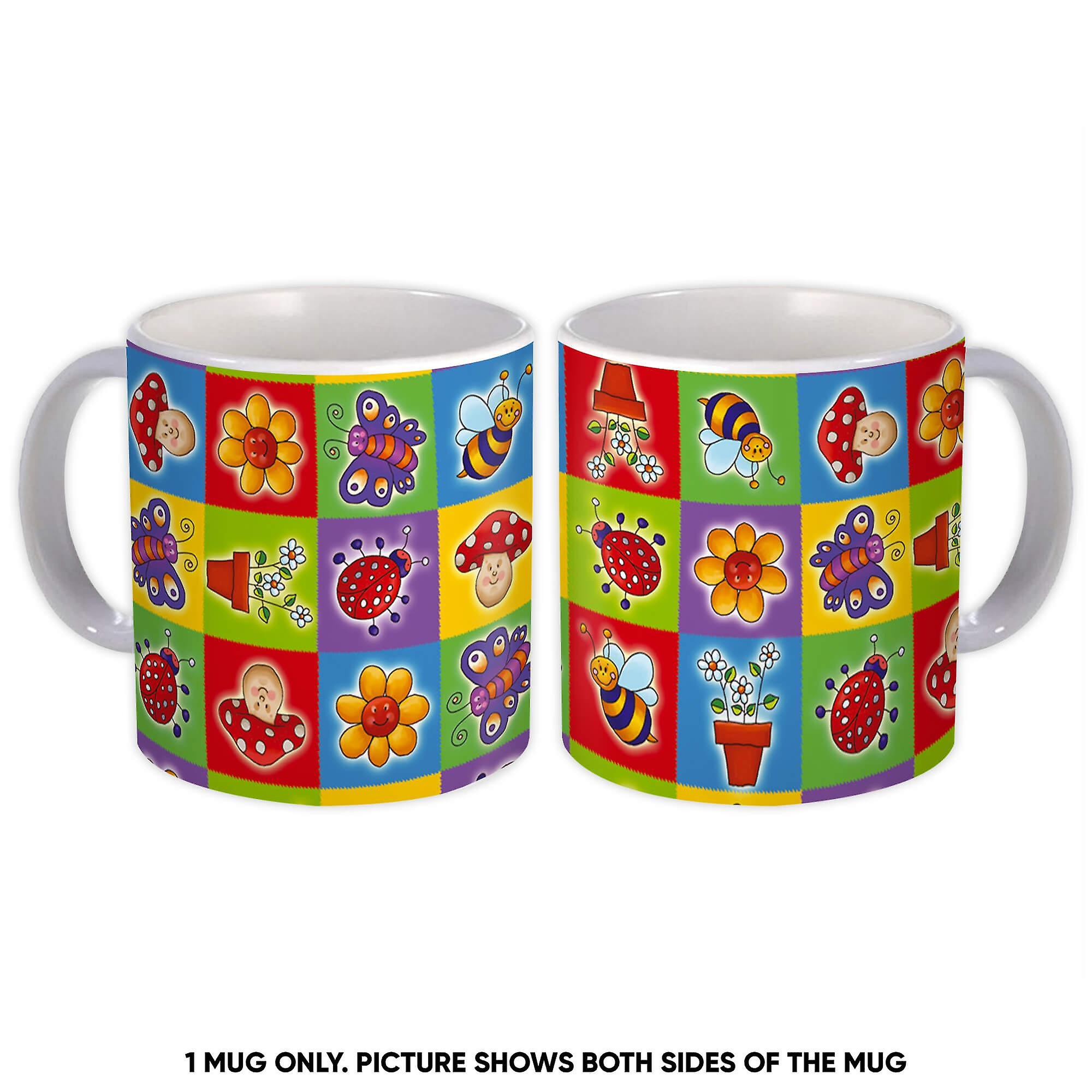 Gift Mug: Baby Ladybug Butterfly Fly Agaric Funny