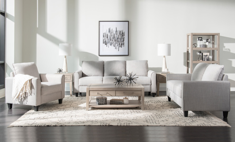 Brooklynn Gray Armchair   Transitional   Armchairs And Accent Chairs   by Legacy Classic  Houzz