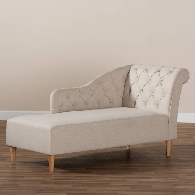 Emeline Chaise Beige Baxton Studio